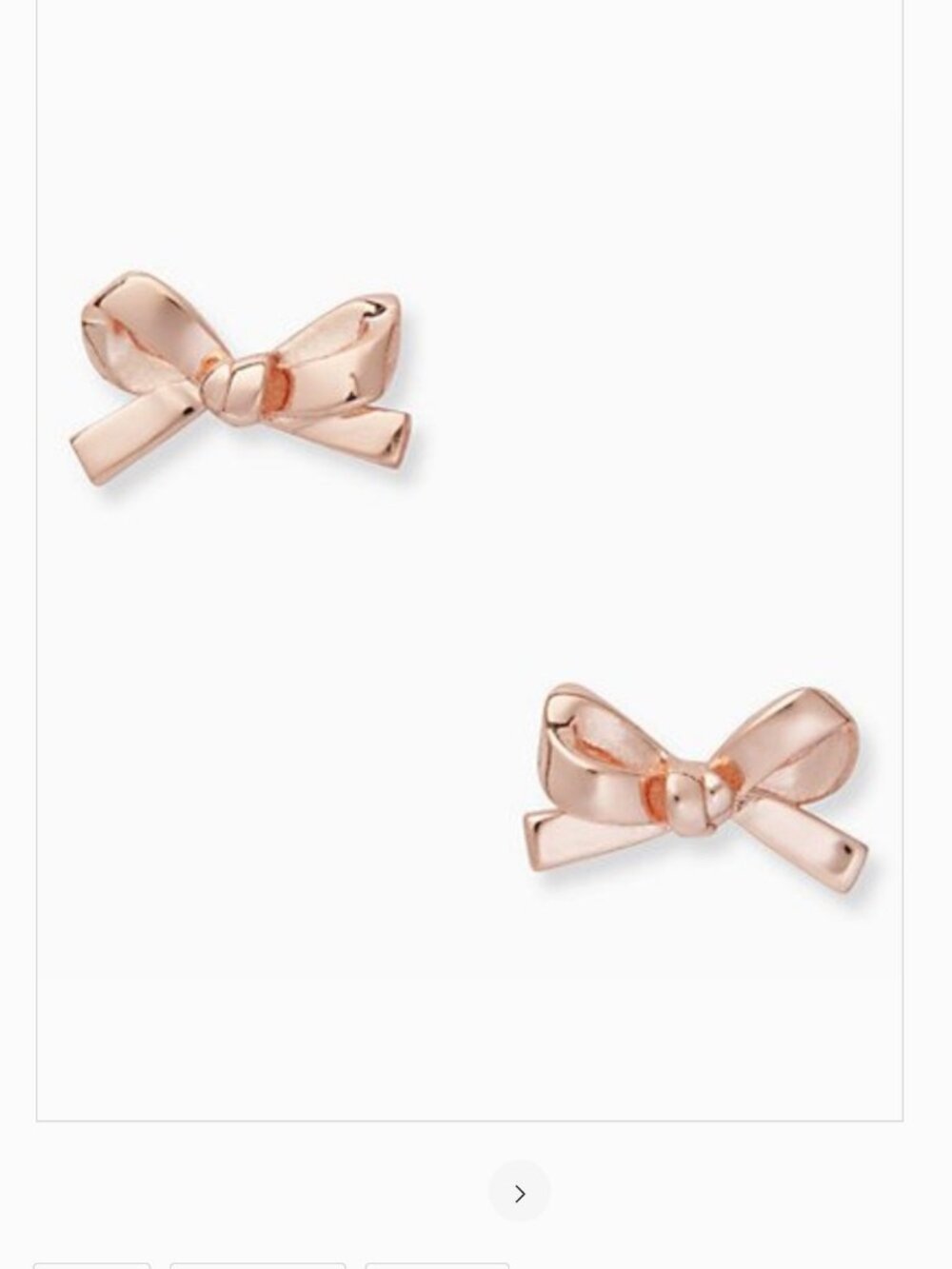 NWT~KATE SPADE~Rose Gold Skinny Mini Bow Studs